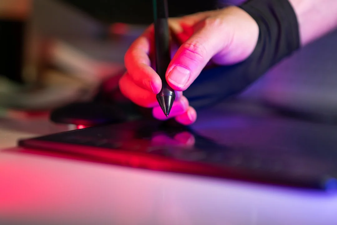 UX Work: Womans hands drawing a wireframe